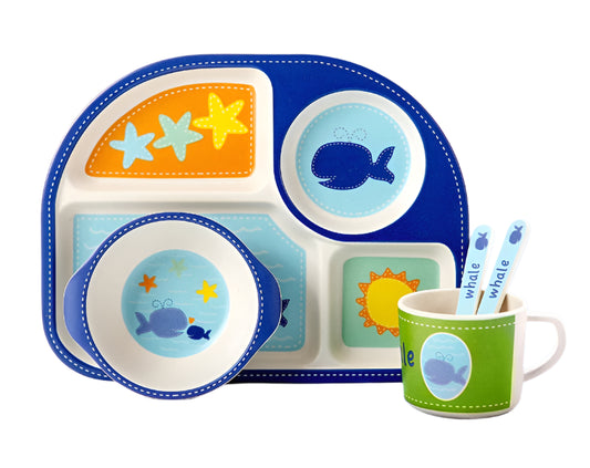 Bamboo Fiber Kids Tableware Set